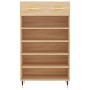 Zapatero madera de ingeniería roble Sonoma 60x35x105 cm de , Armarios y almacenamiento - Ref: Foro24-829591, Precio: 73,29 €,...