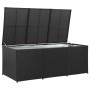 Caja de almacenaje de jardín ratán sintético negro 180x90x70 cm von , Aufbewahrungsboxen für den Außenbereich - Ref: Foro24-4...