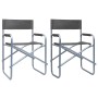 Sillas de director 2 unidades acero gris von , Gartenstühle - Ref: Foro24-47920, Preis: 98,46 €, Rabatt: %