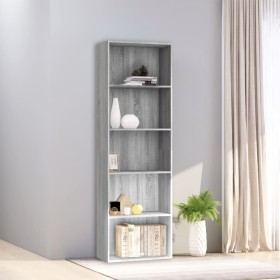 Estantería 5 niveles madera contrachapada gris 60x30x189 cm von , Bücherregale und Regale - Ref: Foro24-815400, Preis: 109,69...