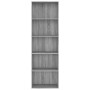 Estantería 5 niveles madera contrachapada gris 60x30x189 cm de , Librerías y estanterías - Ref: Foro24-815400, Precio: 111,68 €