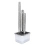Fuente de jardín de acero inoxidable plateado 48x34x123 cm von , Brunnen und Wasserfälle - Ref: Foro24-48091, Preis: 430,07 €...