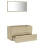 Set de muebles de baño 2 pzas contrachapada roble Sonoma de , Muebles de baño - Ref: Foro24-804884, Precio: 107,58 €, Descuen...