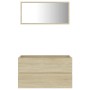 Set de muebles de baño 2 pzas contrachapada roble Sonoma de , Muebles de baño - Ref: Foro24-804884, Precio: 107,58 €, Descuen...