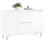 Aparador de madera de ingeniería blanco brillante 104x35x70 cm de , Aparadores - Ref: Foro24-827206, Precio: 130,78 €, Descue...