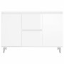 Aparador de madera de ingeniería blanco brillante 104x35x70 cm de , Aparadores - Ref: Foro24-827206, Precio: 130,78 €, Descue...