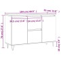 Aparador de madera de ingeniería blanco brillante 104x35x70 cm de , Aparadores - Ref: Foro24-827206, Precio: 130,78 €, Descue...