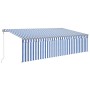 Automatic awning LED blinds wind sensor blue white 5x3 m by vidaXL, Awnings - Ref: Foro24-3069471, Price: 574,77 €, Discount: %