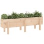 Arriate elevado de jardín madera maciza de pino 121x30x38 cm by , Pots and planters - Ref: Foro24-825198, Price: 65,32 €, Dis...