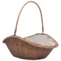 Cesta para leña con asa sauce natural 60x44x55 cm von , Brennholztaschen und -halter - Ref: Foro24-286988, Preis: 61,65 €, Ra...