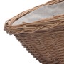 Cesta para leña con asa sauce natural 60x44x55 cm von , Brennholztaschen und -halter - Ref: Foro24-286988, Preis: 61,65 €, Ra...