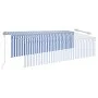 Automatic awning LED blinds wind sensor blue white 5x3 m by vidaXL, Awnings - Ref: Foro24-3069471, Price: 643,16 €, Discount: %