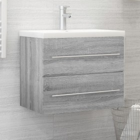 Mueble de lavabo madera contrachapada gris Sonoma 60x38,5x48 cm de , Muebles de baño - Ref: Foro24-815643, Precio: 58,88 €, D...