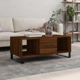 Mesa de centro madera contrachapada roble marrón 102x50x40 cm de , Mesas de centro - Ref: Foro24-829331, Precio: 56,71 €, Des...