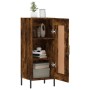 Aparador madera de ingeniería roble ahumado 34,5x34x90 cm de , Aparadores - Ref: Foro24-830457, Precio: 64,17 €