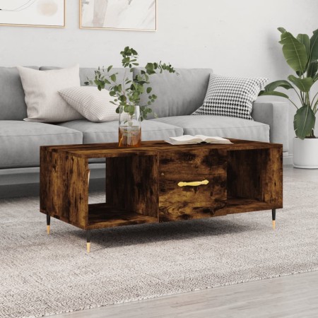 Mesa de centro madera contrachapada roble ahumado 102x50x40 cm by , Coffee table - Ref: Foro24-829281, Price: 49,92 €, Discou...
