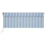 Automatic awning LED blind wind sensor blue white 4.5x3 m by vidaXL, Awnings - Ref: Foro24-3069451, Price: 697,76 €, Discount: %