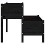 Jardinera de madera de pino maciza negra 110x84x75 cm von , Töpfe und Pflanzgefäße - Ref: Foro24-822266, Preis: 158,32 €, Rab...