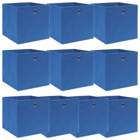 Cajas de almacenaje 10 uds tela azul 32x32x32 cm von , Aufbewahrungskörbe - Ref: Foro24-288339, Preis: 51,61 €, Rabatt: %
