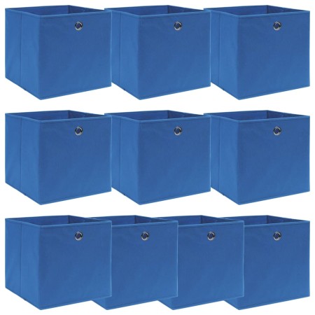 Cajas de almacenaje 10 uds tela azul 32x32x32 cm von , Aufbewahrungskörbe - Ref: Foro24-288339, Preis: 51,61 €, Rabatt: %