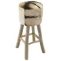 Taburete de cocina de cuero auténtico y madera de teca maciza von , Küchenhocker - Ref: Foro24-244542, Preis: 146,20 €, Rabat...