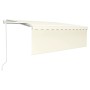 Toldo automático persiana LED sensor de viento crema 4,5x3 m by vidaXL, Awnings - Ref: Foro24-3069332, Price: 672,22 €, Disco...