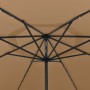 Sombrilla de jardín con luces LED gris taupe 400 cm von , Sonnenschirme - Ref: Foro24-312533, Preis: 102,38 €, Rabatt: %