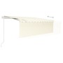 Toldo automático persiana LED sensor de viento crema 4,5x3 m by vidaXL, Awnings - Ref: Foro24-3069332, Price: 672,22 €, Disco...