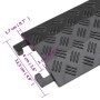 Rampa protectora de cables de suelo 2 uds negro 98,5 cm by , Road and traffic signs - Ref: Foro24-153107, Price: 29,26 €, Dis...