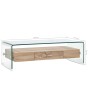 Mesa de centro de vidrio templado transparente 98x45x31 cm by , Coffee table - Ref: Foro24-284747, Price: 254,52 €, Discount: %