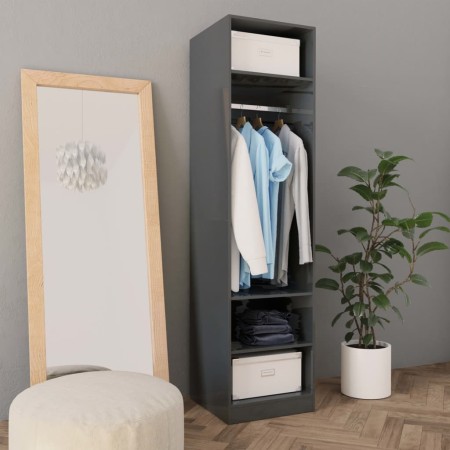 Armario de madera contrachapada gris brillante 50x50x200 cm von , Kleiderschränke - Ref: Foro24-800242, Preis: 124,62 €, Raba...