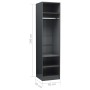 Armario de madera contrachapada gris brillante 50x50x200 cm von , Kleiderschränke - Ref: Foro24-800242, Preis: 124,62 €, Raba...