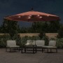 Sombrilla de jardín voladiza con luces LED terracota 350 cm by , Umbrellas - Ref: Foro24-313783, Price: 134,84 €, Discount: %