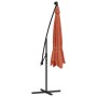 Sombrilla de jardín voladiza con luces LED terracota 350 cm by , Umbrellas - Ref: Foro24-313783, Price: 134,84 €, Discount: %