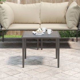 Mesa de jardín de acero gris 48x48x37 cm de , Sofás modulares de exterior - Ref: Foro24-364125, Precio: 32,21 €, Descuento: %