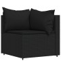 Juego de jardín con cojines 4 piezas ratán sintético negro by , Outdoor sofas - Ref: Foro24-319781, Price: 314,35 €, Discount: %