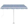 Retractable manual standing awning in orange and brown, 350x250 cm. by vidaXL, Awnings - Ref: Foro24-3069516, Price: 507,72 €...