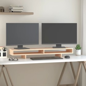 Soporte para monitor madera maciza de pino 100x27x14 cm von , Computersockel und -erhöhungen - Ref: Foro24-814004, Preis: 38,...