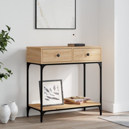 Mesa consola madera de ingeniería roble Sonoma 75x34,5x75 cm by , Side tables - Ref: Foro24-833399, Price: 90,34 €, Discount: %