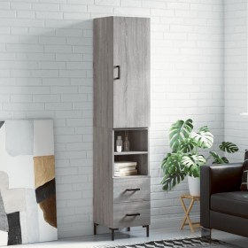 Aparador alto madera contrachapada gris Sonoma 34,5x34x180 cm von , Sideboards - Ref: Foro24-3198919, Preis: 108,61 €, Rabatt: %