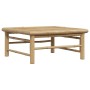 Set de muebles de jardín 2 piezas bambú y cojines gris oscuro