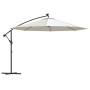 Sombrilla voladiza jardín con luces LED palo acero arena 350 cm by , Umbrellas - Ref: Foro24-44523, Price: 135,62 €, Discount: %