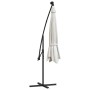 Sombrilla voladiza jardín con luces LED palo acero arena 350 cm by , Umbrellas - Ref: Foro24-44523, Price: 135,62 €, Discount: %