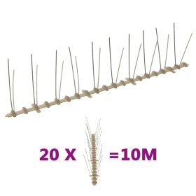 Set de 2 hileras de pinchos contra pájaros y palomas 20 uds 10m de , Repelentes para animales - Ref: Foro24-149126, Precio: 3...