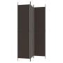 Biombo divisor de 3 paneles de tela marrón 150x220 cm by , Room dividers - Ref: Foro24-350195, Price: 34,29 €, Discount: %