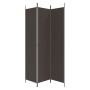 Biombo divisor de 3 paneles de tela marrón 150x220 cm by , Room dividers - Ref: Foro24-350195, Price: 34,29 €, Discount: %
