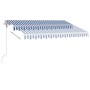 Automatischer Standmarkise in Blau und Weiß, 300x250 cm. von vidaXL, Markisen - Ref: Foro24-3069506, Preis: 400,84 €, Rabatt: %
