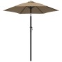 Sombrilla de aluminio gris topo 200x224 cm de , Sombrillas - Ref: Foro24-47207, Precio: 56,93 €, Descuento: %