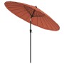 Sombrilla de jardín con palo de aluminio terracota 270 cm