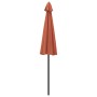 Sombrilla de jardín con palo de aluminio terracota 270 cm